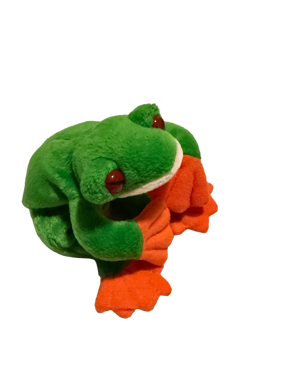 Vintage K&M International Inc 2001 Red Eyed Frog Plush Toy